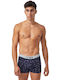 Minerva Men's Boxers Grey-maroon with Patterns 2Pack