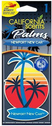 California Scents Car Air Freshener Tab Pendand Hang Out Palms Newport New Car