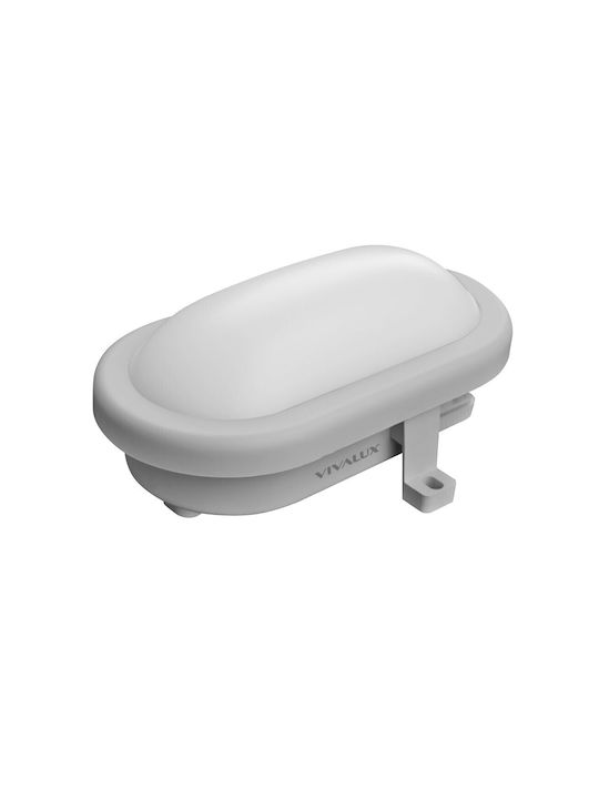 Vivalux Επιτοίχια Χελώνα Εξωτερική LED IP54 8W με Φυσικό Λευκό Φως
