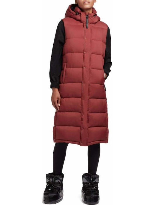 Khujo Sleeveless Jacket Puffer Madder Brown