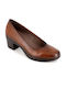 B-Soft Anatomic Synthetic Leather Brown Heels