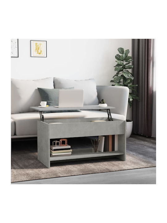 Rectangular Central Wooden Coffee Table with Li...