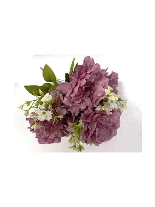 Buchet din Flori Artificiale Peony Pink 52cm Zaros