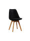 Demy Kitchen Velvet Chair Black 49x54x83cm