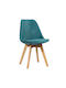 Demy Kitchen Velvet Chair Petrol 49x54x83cm