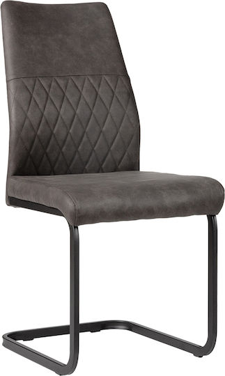 Giorgia Special Dining Room Velvet Chair Gray 43x59x100cm