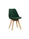 Demy Kitchen Velvet Chair Cypress 49x54x83cm