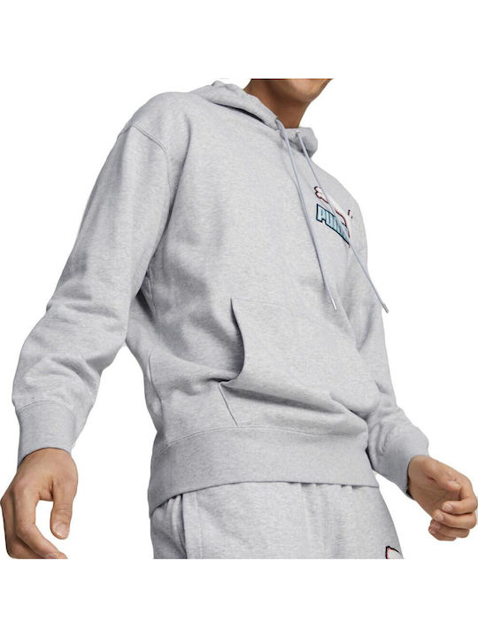 Puma Fandom Sweatshirt with Hood Gray