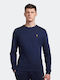 Herren Sweatshirt Jacke Marineblau
