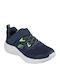 Bounder Kids Sports Shoes Running with Hoop & Loop Closure Navy Blue
