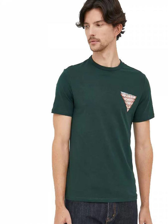 Guess Eskil T-shirt Bărbătesc cu Mânecă Scurtă Verde
