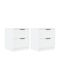 Wooden Bedside Tables 2pcs White 45x39x50cm