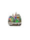 Christmas Village Illuminated Decorative Village with Music and Motion 23.5x21x19cm