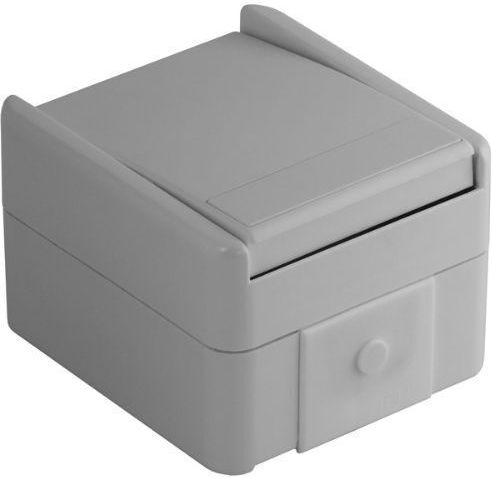 TEM Waterproof Wall-Mounted Single Switch with White Frame