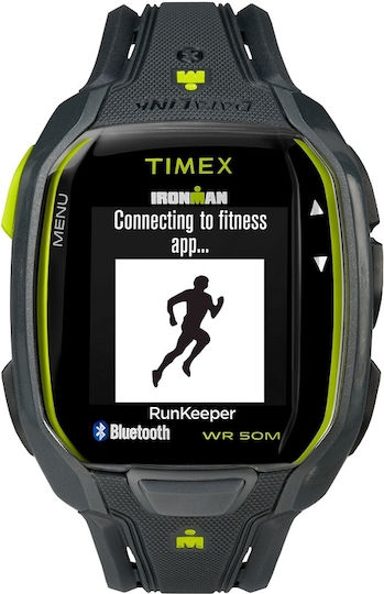 Timex Ironman Run X50 Αδιάβροχο Smartwatch (Μαύρο)