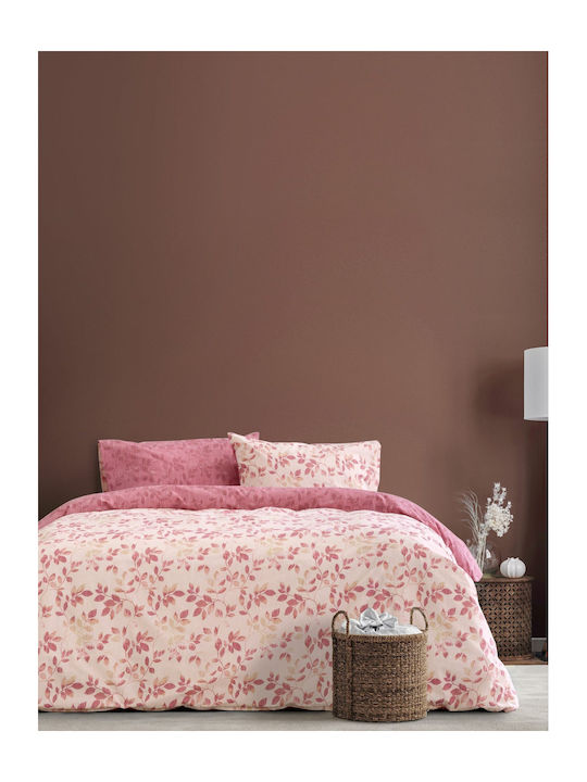 Kocoon Bettwäsche-Set Überdoppel 240x270cm. Fall Pink 4Stück