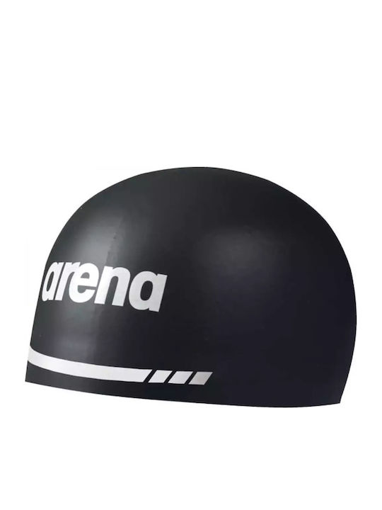 Arena 3D Soft Silicone Adults Swimming Cap Black