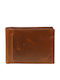 Leather Men's Wallet Classic with RFID Tabac Brown