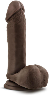 Dr. Skin Plus Posable Ρεαλιστικό Dildo με Όρχεις και Βεντούζα Chocolate 20.3cm