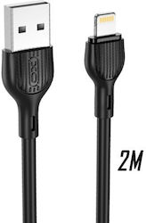 XO NB200 USB to Lightning Cable Μαύρο 2m (16.00...