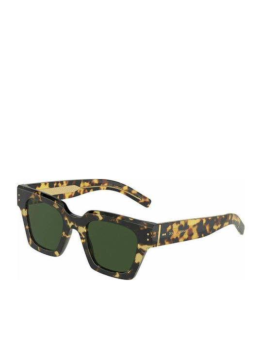 Dolce & Gabbana Women's Sunglasses with Brown Tartaruga Horn-Rimmed Frame and Brown Lenses DG4413 3375/52