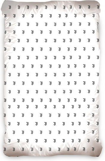 Carbotex Single with Elastic Band Juventus White 90x200cm