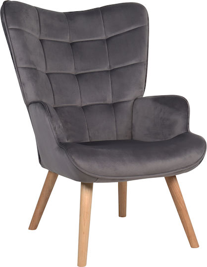 Μπερζέρα Marion 96x69x73cm Γκρι