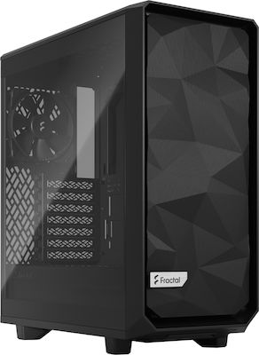 Fractal Design Meshify 2 Compact Lite Gaming Midi Tower Κουτί Υπολογιστή με Πλαϊνό Παράθυρο Black TG Light Tint