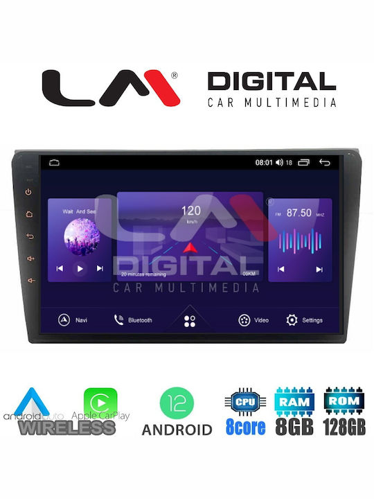 LM Digital Ηχοσύστημα Αυτοκινήτου για Seat Exeo Audi A4 2001-2008 (Bluetooth/USB/WiFi/GPS/Apple-Carplay/Android-Auto) με Οθόνη Αφής 9"