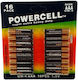 Powercell Zinc AAA Batteries 1.5V 16 pack