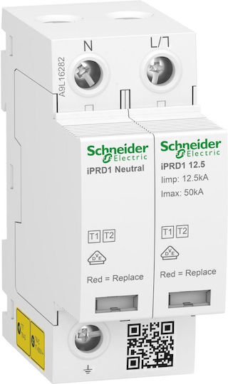 Schneider Electric Acti 9 iPRD1 Антикерни панел Тип T1 / T2 Еднополюсен Максимален изходен ток 12.5kA