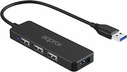 Approx USB Hub 4 Θυρών (USB-A) APPC47