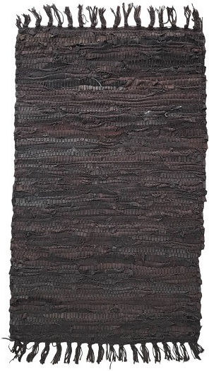 Sidirela E-0071 Leder-Teppich mit Fransen