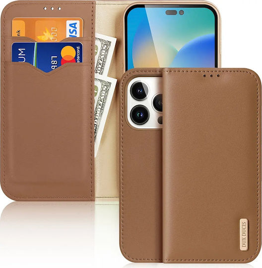 Dux Ducis Hivo Brieftasche Leder Braun (iPhone 14 Pro)