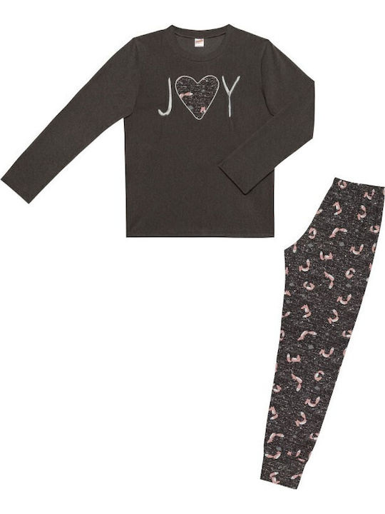 Minerva Kids' Pajamas Winter Gray Joy
