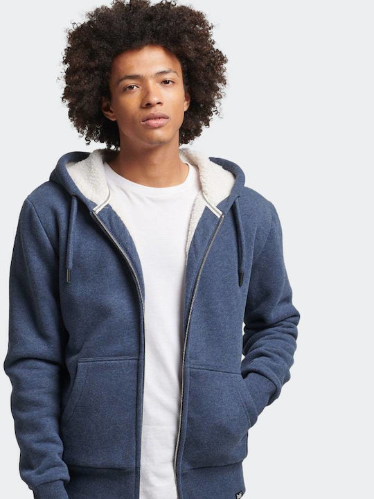 Superdry Borg Lined Sweatshirt mit Kapuze Marin...