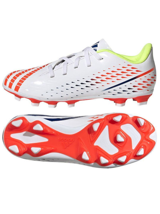 Adidas Παιδικά Ποδοσφαιρικά Παπούτσια Predator Edge 4 με Τάπες Λευκά