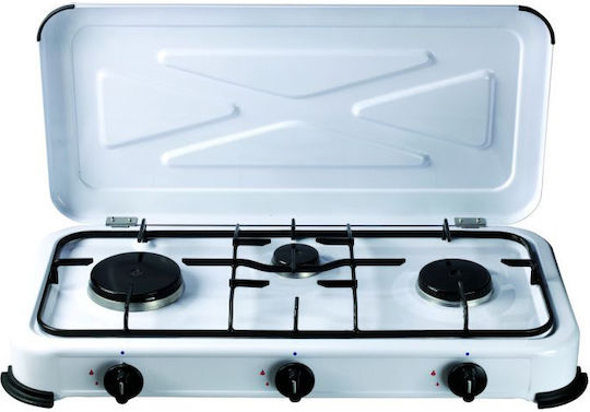 Gasmaster BG03BM Countertop Burner Flüssiggas Double Weiß