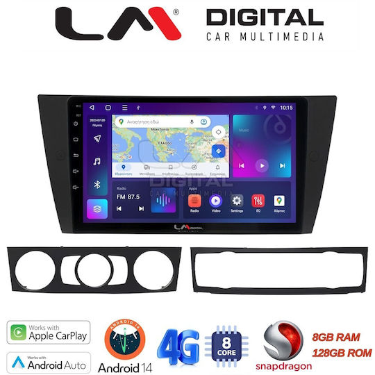 LM Digital Car Audio System for BMW Series 3 / E90 / E91 / E92 / Series 3 (E90) E90/E91/E92 (Bluetooth/USB/AUX/WiFi/GPS/Apple-Carplay/Android-Auto) with Touch Screen 9"