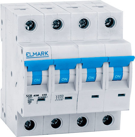 Elmark Αυτόματη Ασφάλεια 4A Τετραπολική AC 41804C