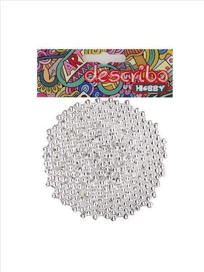 Describo Metallic Craft Beads Silver 250pcs 6mm