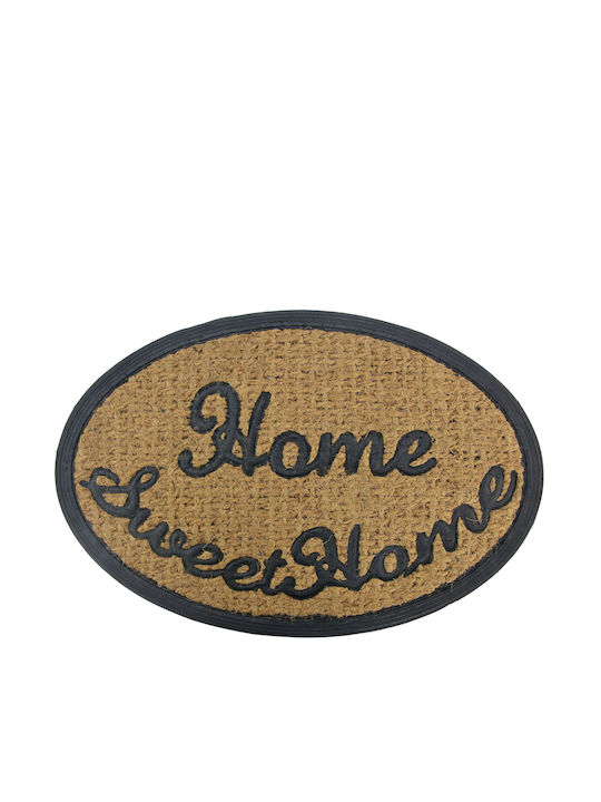 Viosarp Non-Slip Oval Doormat Home Sweet Home Brown 40x60cm