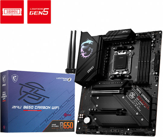 MSI MPG B650 Carbon WIFI Motherboard ATX με AMD AM5 Socket