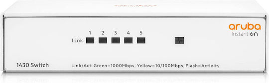 Aruba Instant On 1430 5G Unmanaged L2 Switch με 5 Θύρες Gigabit (1Gbps) Ethernet