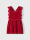 Name It Kids Dress Velvet Sleeveless Red