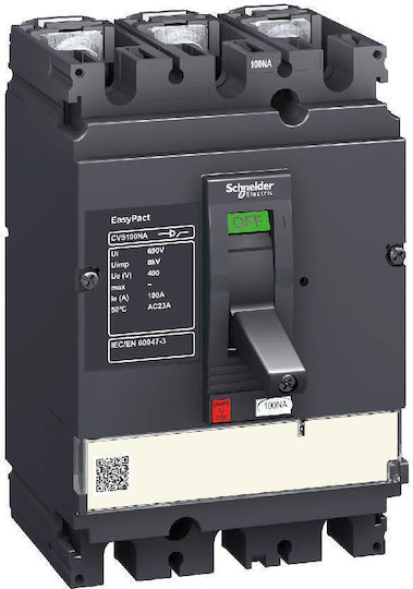 Schneider Electric EasyPact CVS Αυτόματος Διακόπτης Ισχύος Βιομηχανικού Τύπου LV510425