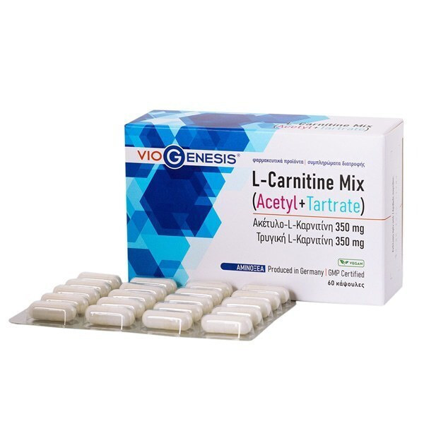 Viogenesis L-Carnitine Mix Acetyl + Tartrate 350mg 60 caps | Skroutz.mt Viogenesis L-Carnitine Mix Acetyl + Tartrate 350mg 60 caps | Skroutz.mt