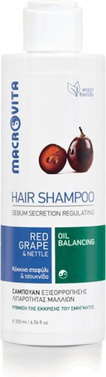 Macrovita Red Grape & Brennnessel Hydratationsshampoo für Ölige Haare 200ml