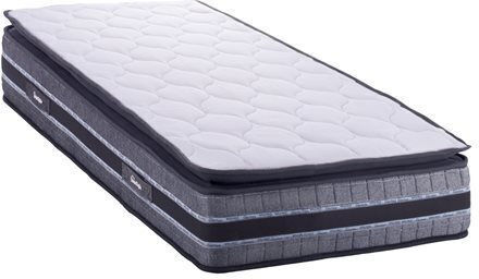 HomeMarkt Dreamtopia Franklin Single Orthopedic Mattress Double-Sided 90x190x29cm with Springs & Topper