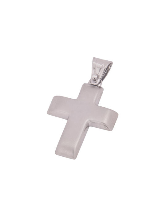 Men's White Gold Cross 9K